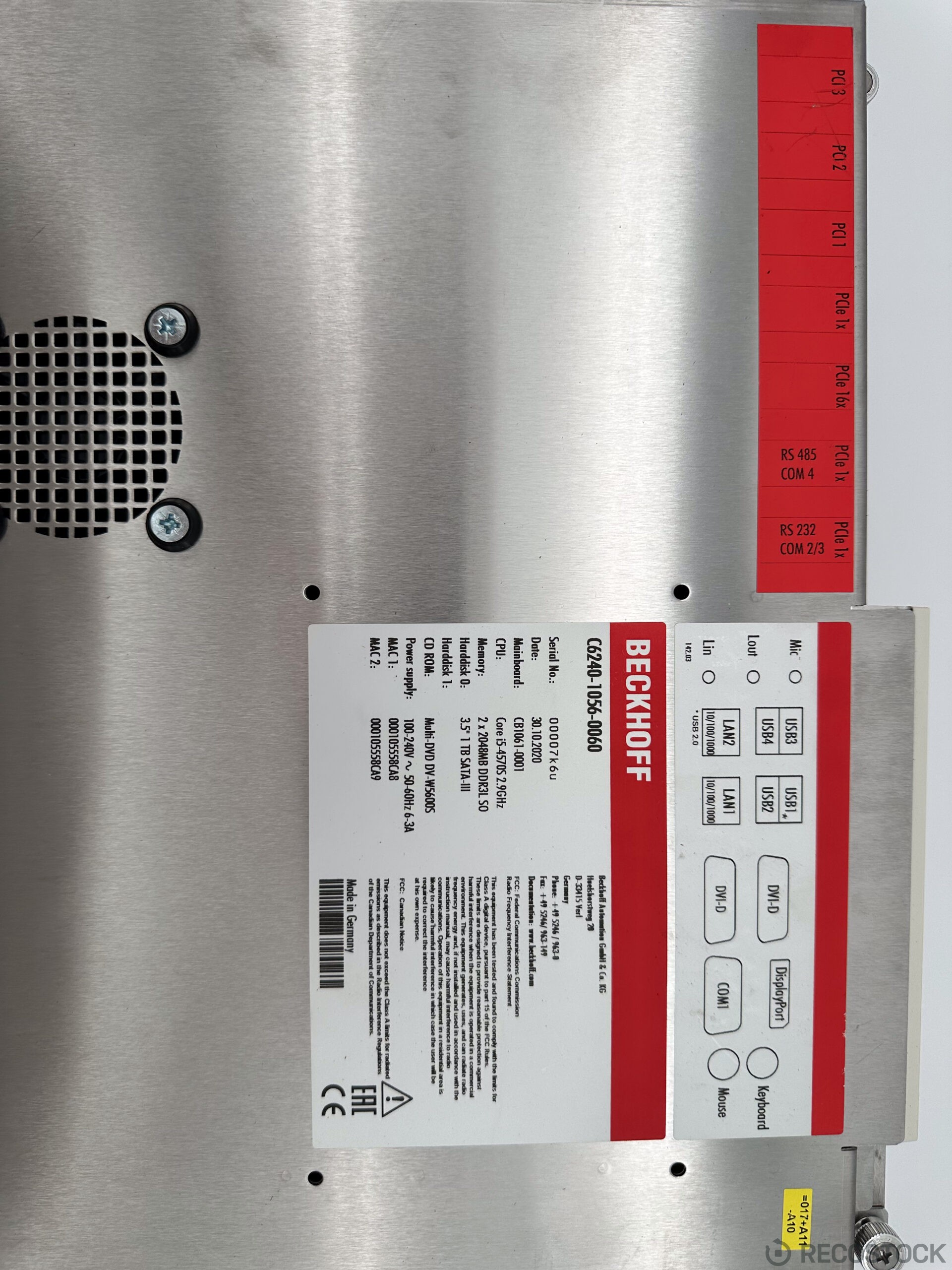 Komputer przemysłowy Beckhoff C6240-1056-0060 - nowy IPC - obrazek 7