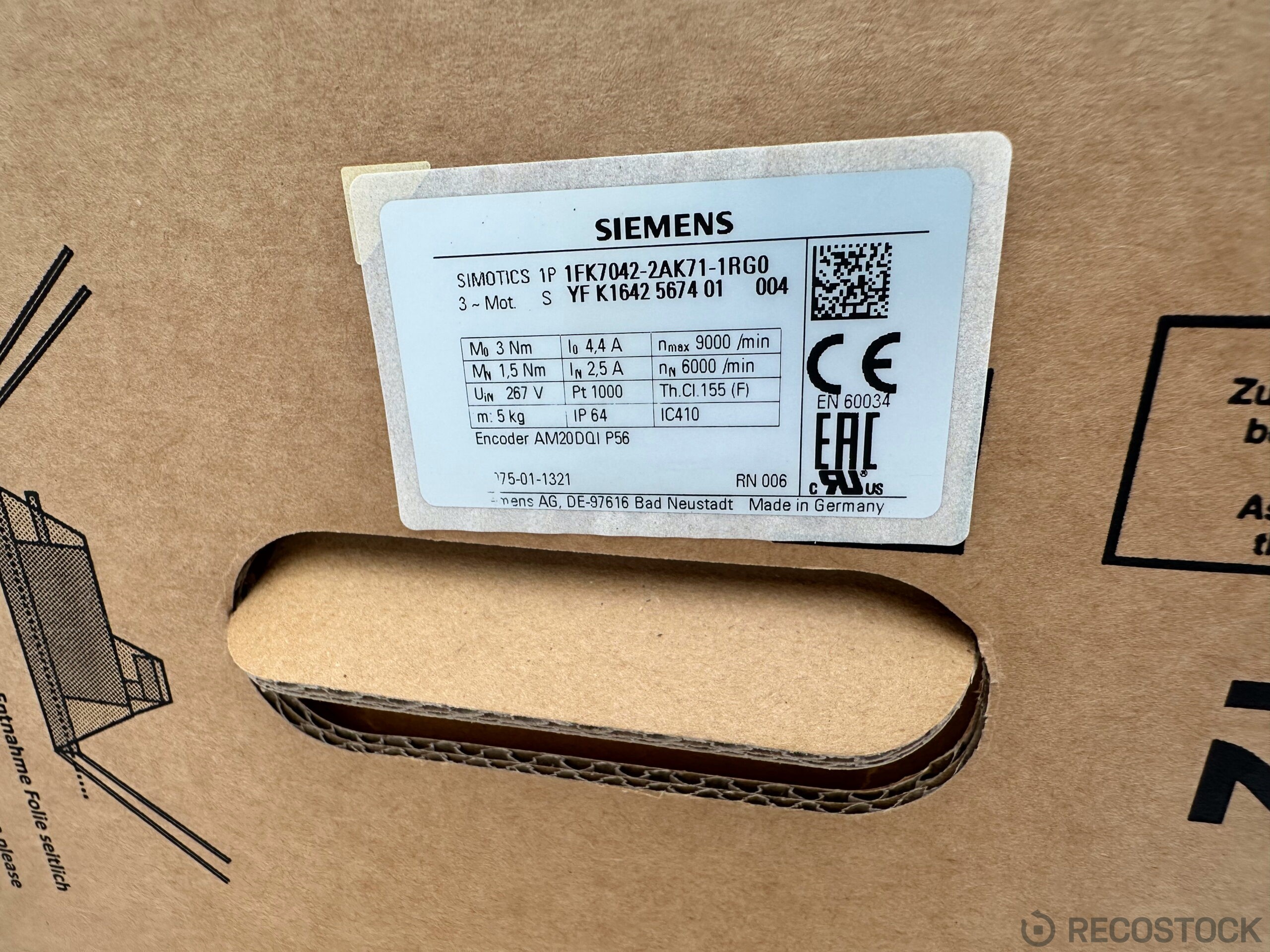 Siemens SIMOTICS 1FK7042-2AK71-1RG0