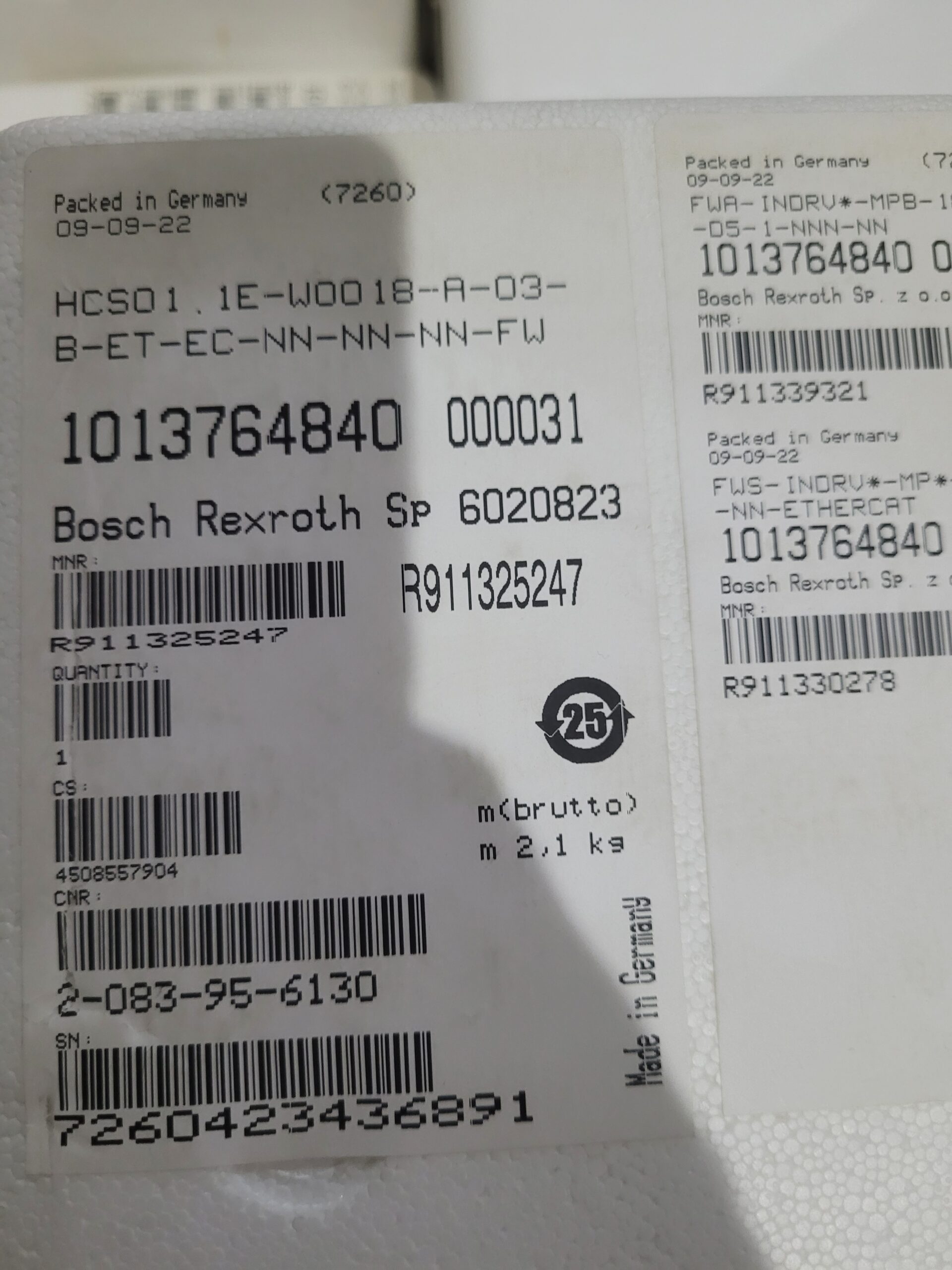 Bosch Rexroth HCS01 1013764840 - Nowa część