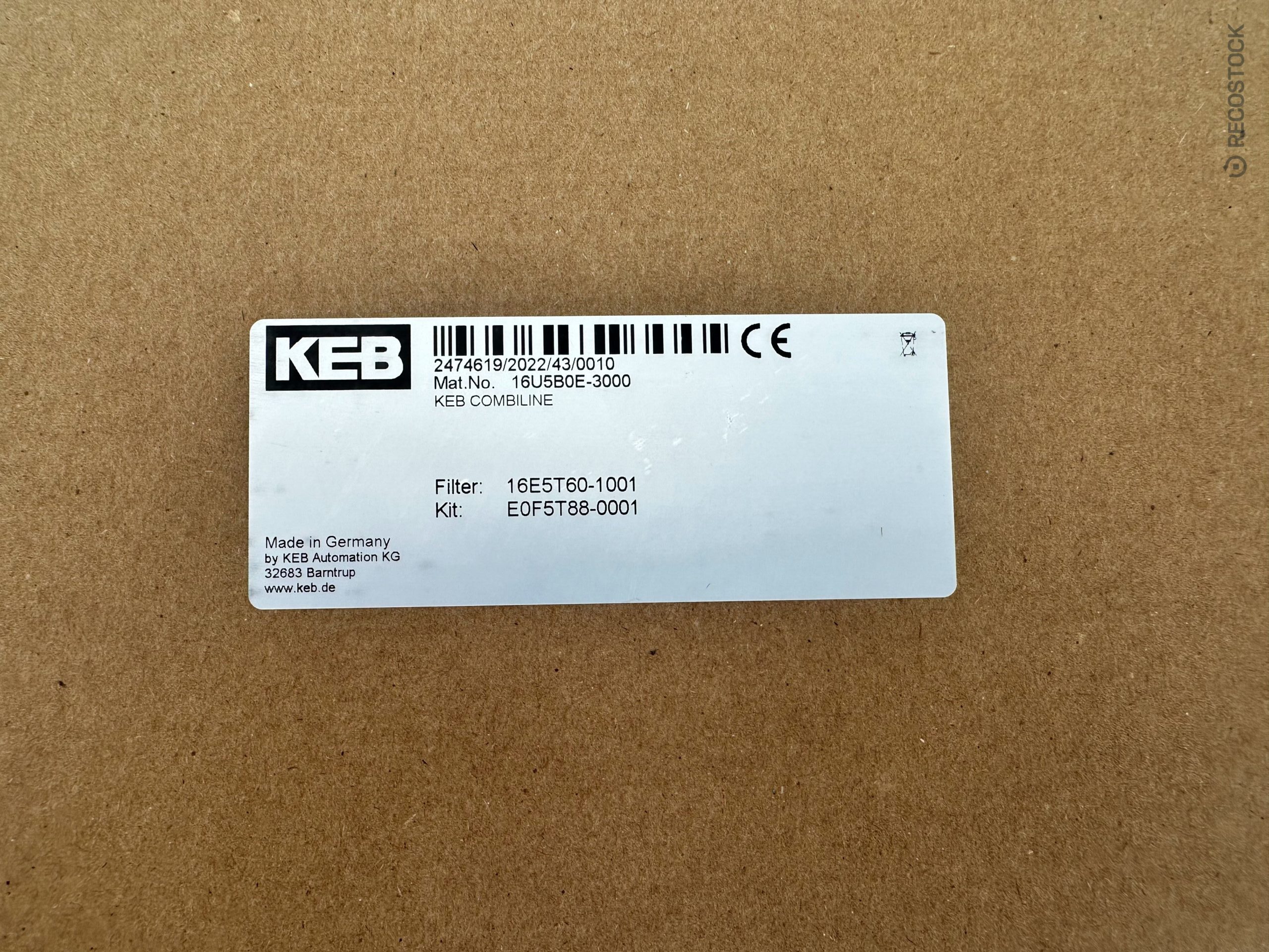 filtr KEB 16EST6101 — widok z przodu — zdjecie 3