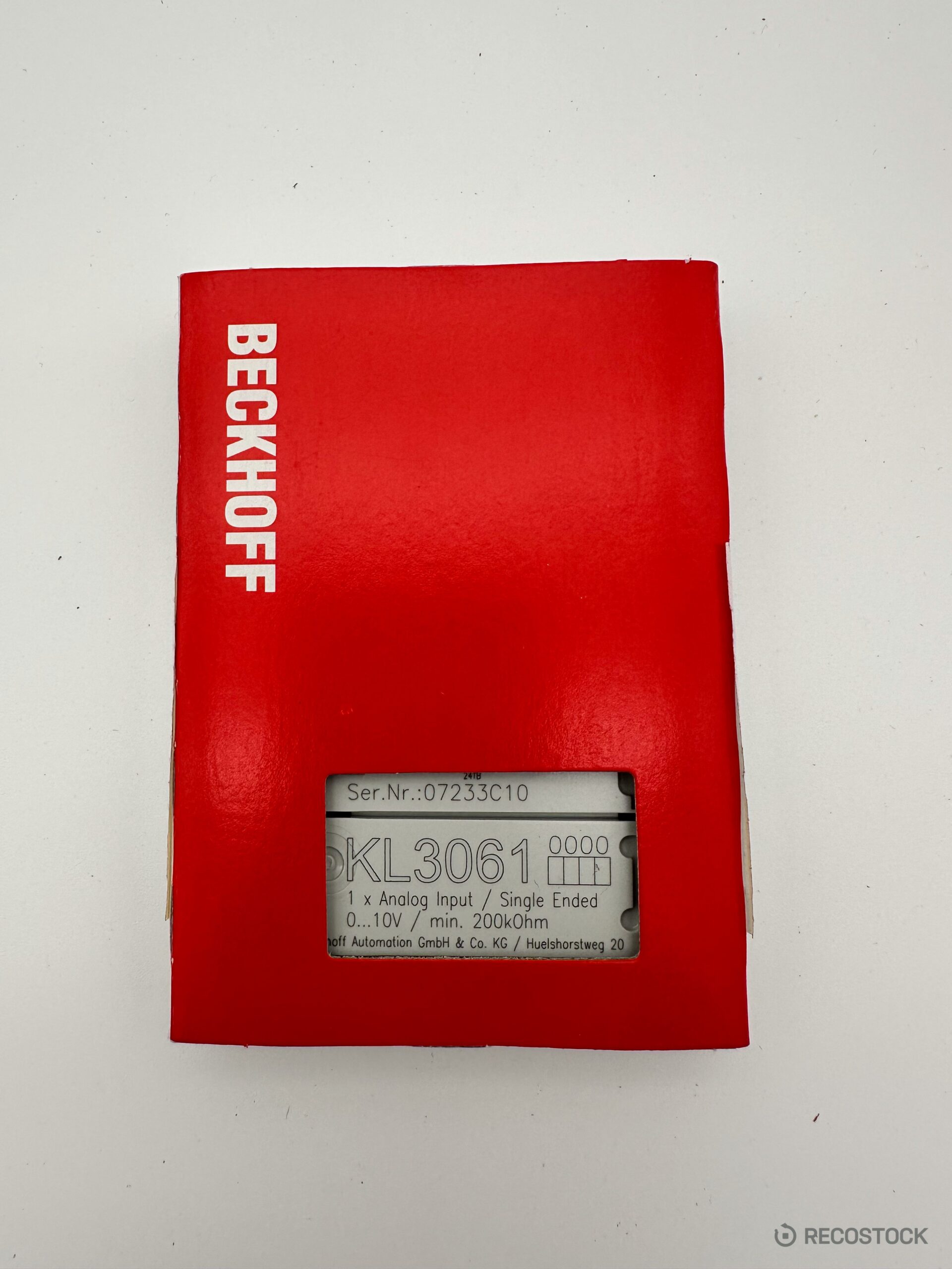 Moduł wejść analogowych Beckhoff KL3061 – NOWY, nadwyżka
