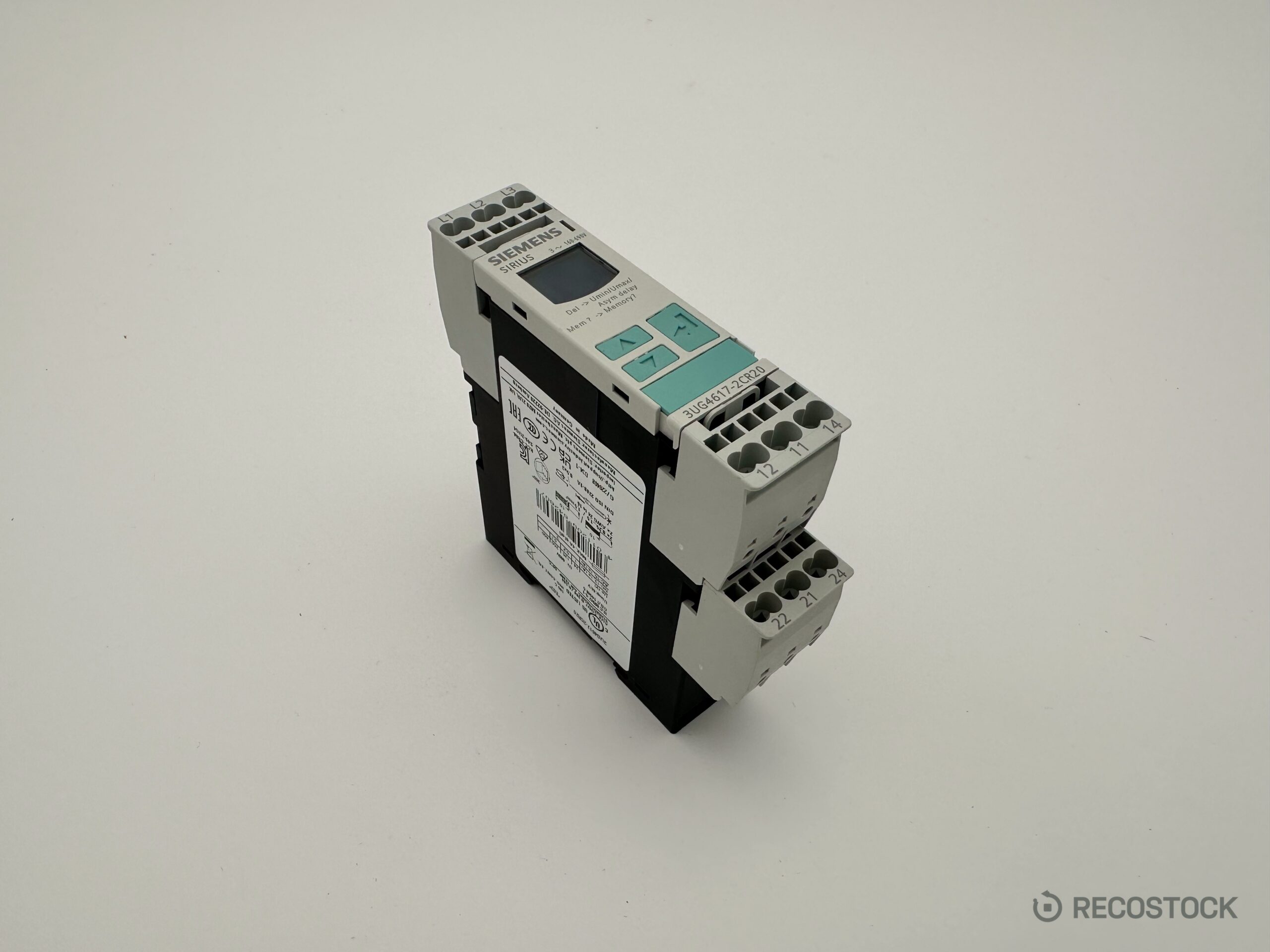 przekaźnik kontroli faz Siemens 3UG4617-2CR20 — widok z przodu