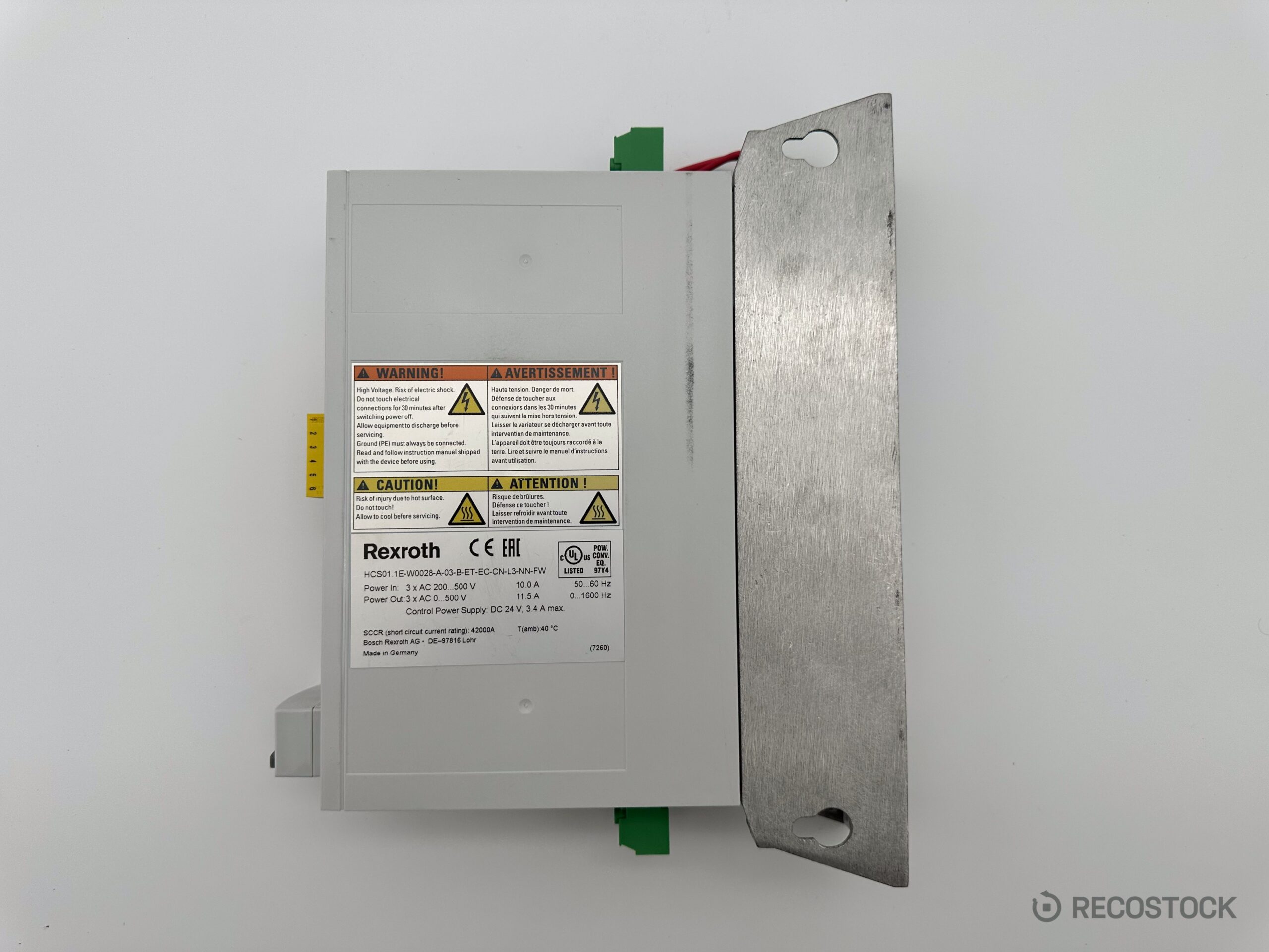 napęd Rexroth IndraDrive HCS01.1E-W030B-A-3-S8-BE-EC-CN1-3-N-FW — widok z przodu — zdjecie 3